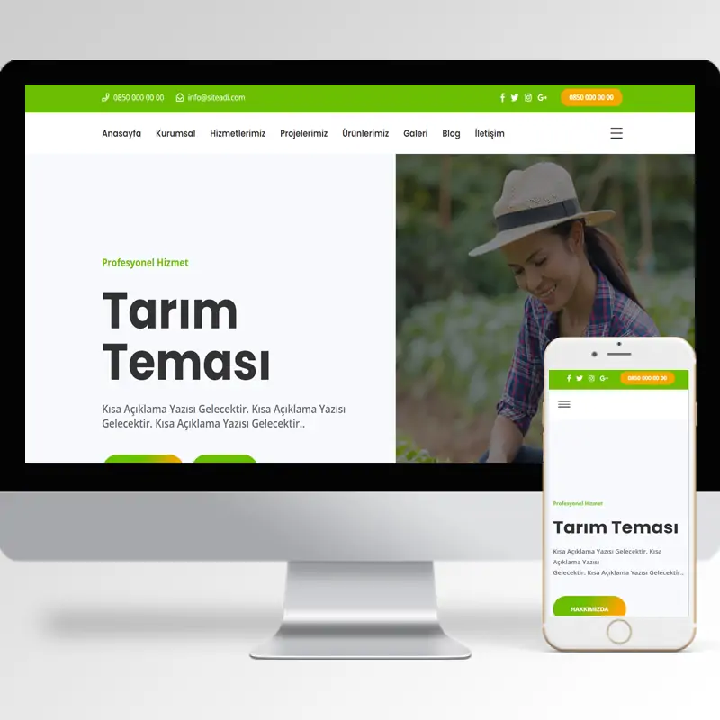 Tarım Hazır Web Sitesi Yazılımı 7
