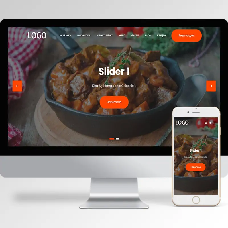 Restaurant Hazır Web Sitesi Yazılımı 2