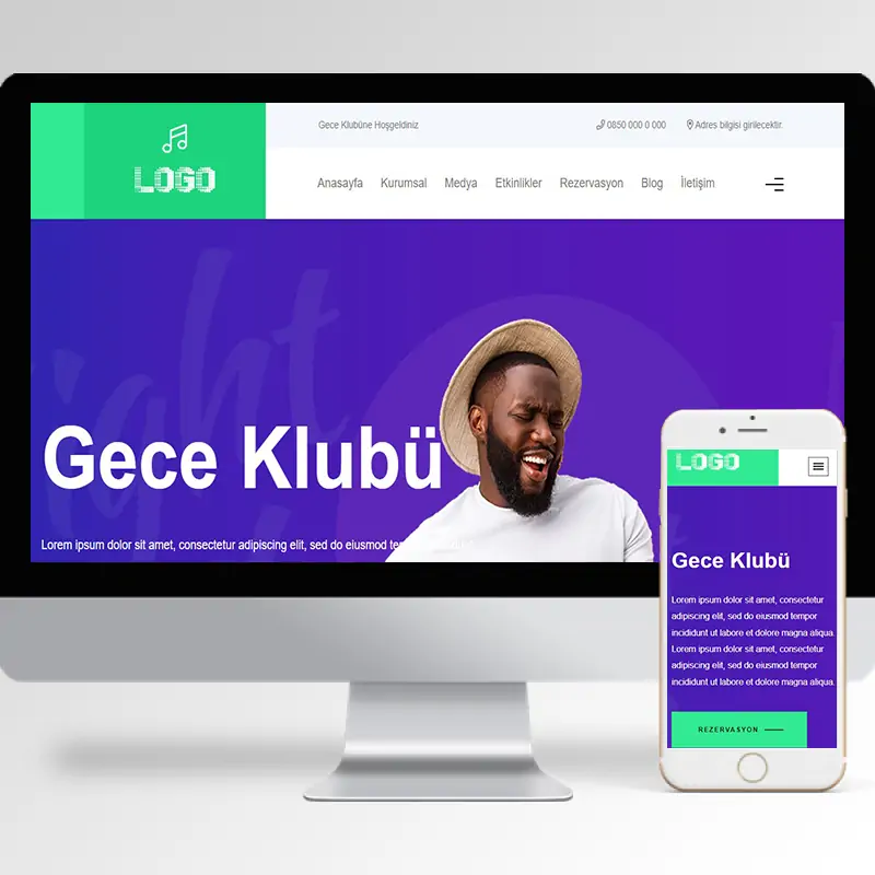 Gece Kulübü Hazır Web Sitesi Yazılımı 4