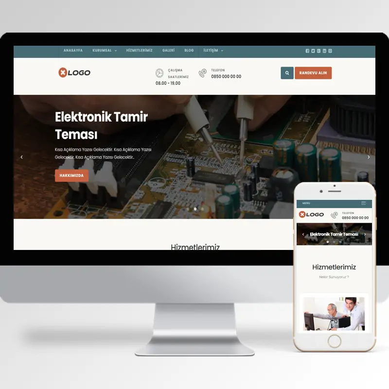Elektronik Tamir Hazır Web Sitesi Yazılımı 5