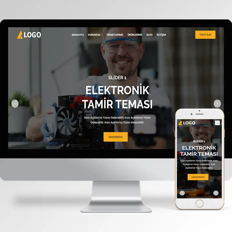 Elektronik Tamir Hazır Web Sitesi Yazılımı
